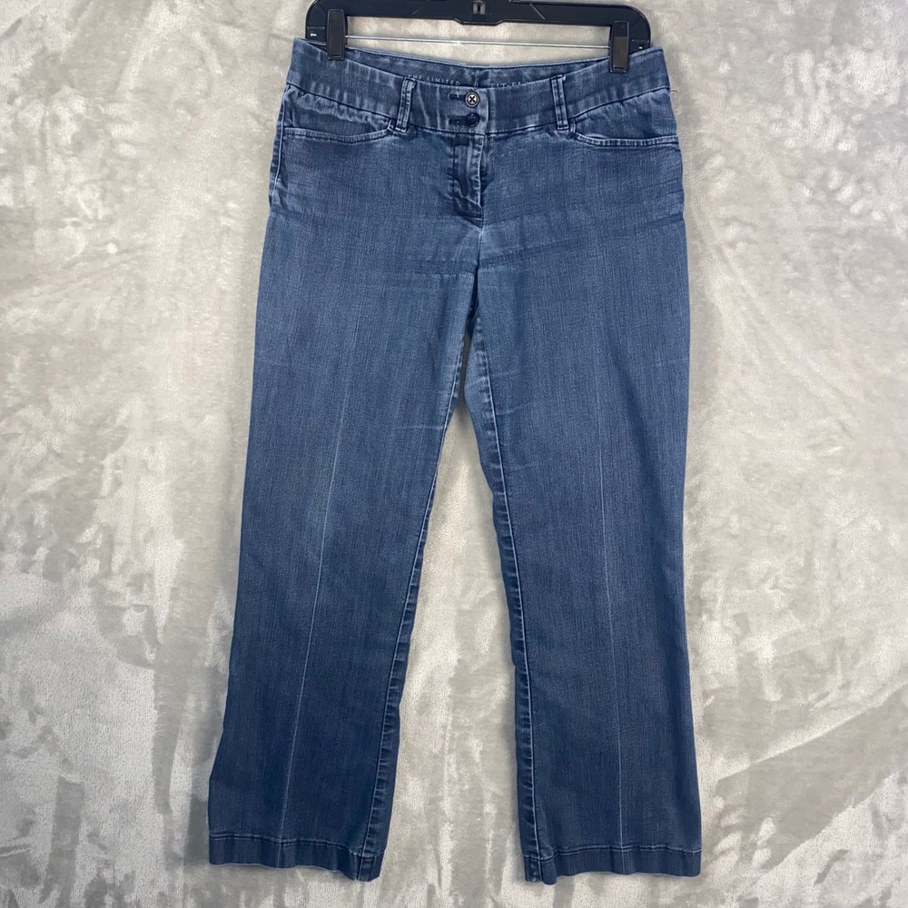 The Limited Denim Fit and Flare‎ Cropped Jeans Women's Size 6 Blue Cotton Blend
